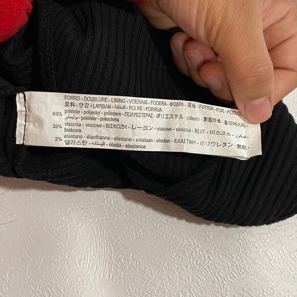 ZARA Black Ribbed Scoop Neck Bodysuit Women’s Size L - Picture 8 of 8